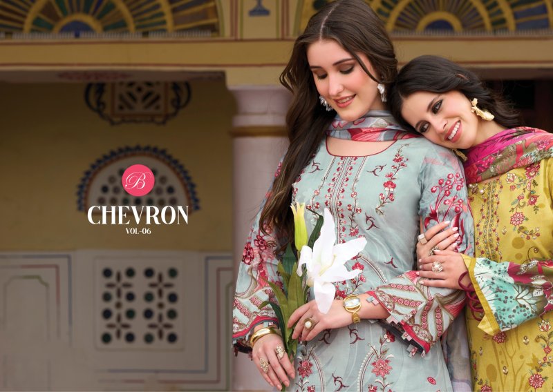 Chevron Vol 6 By Belliza Cotton Printed Dress Material